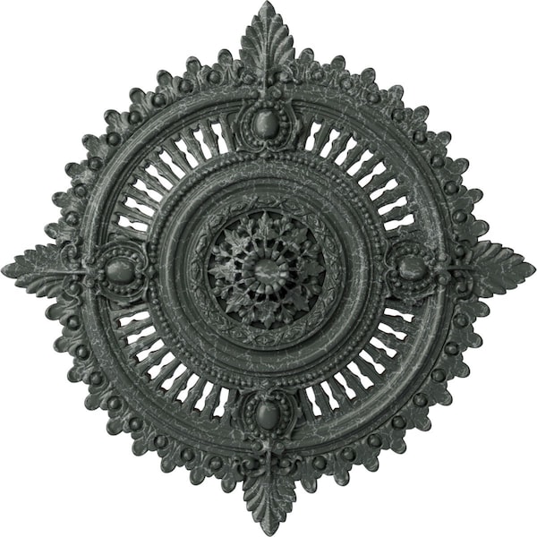 Ekena Millwork Haylynn Medallion (Canopies up to 1 1/4"), 29 1/8"OD x 1 1/4"ID x 4"P, Athenian Green Crackle CM29HYAGC - main